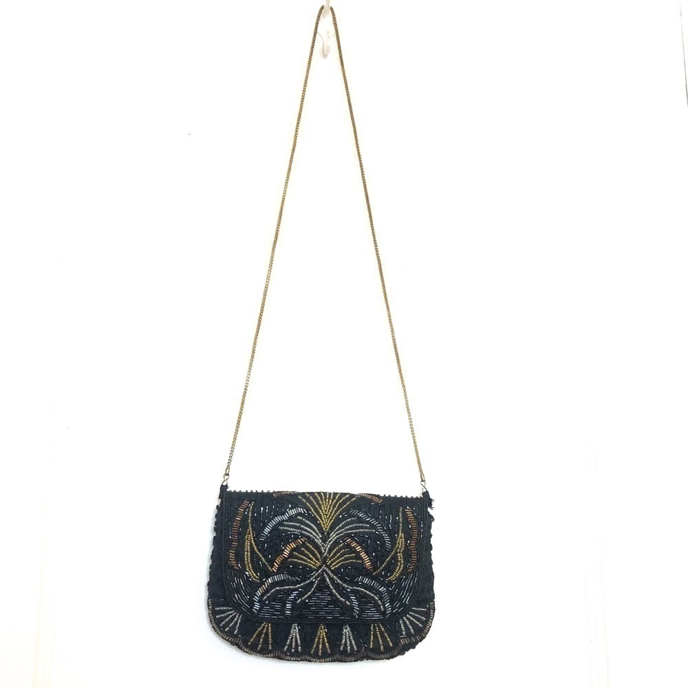 Vintage Imperial Fashion Beaded Long Strap Small Crossbody